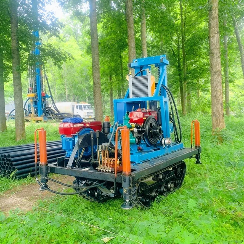 Plate-forme de forage hydraulique de puits d'eau 100m 150M 200M plate-forme de forage de puits d'eau de trou de profondeur plate-forme de forage facile à utiliser f