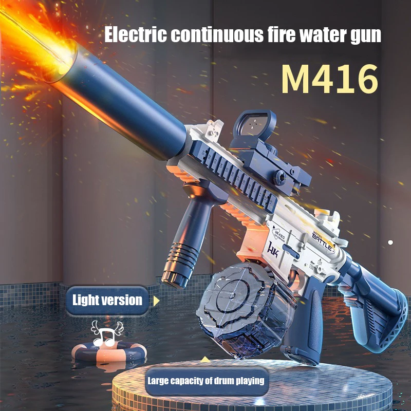 

Summer Outdoor Electric Automatic Submachine Water Gun Beach Pool Firing Shooting Game Water Fight Battle Toy for Children Gifts