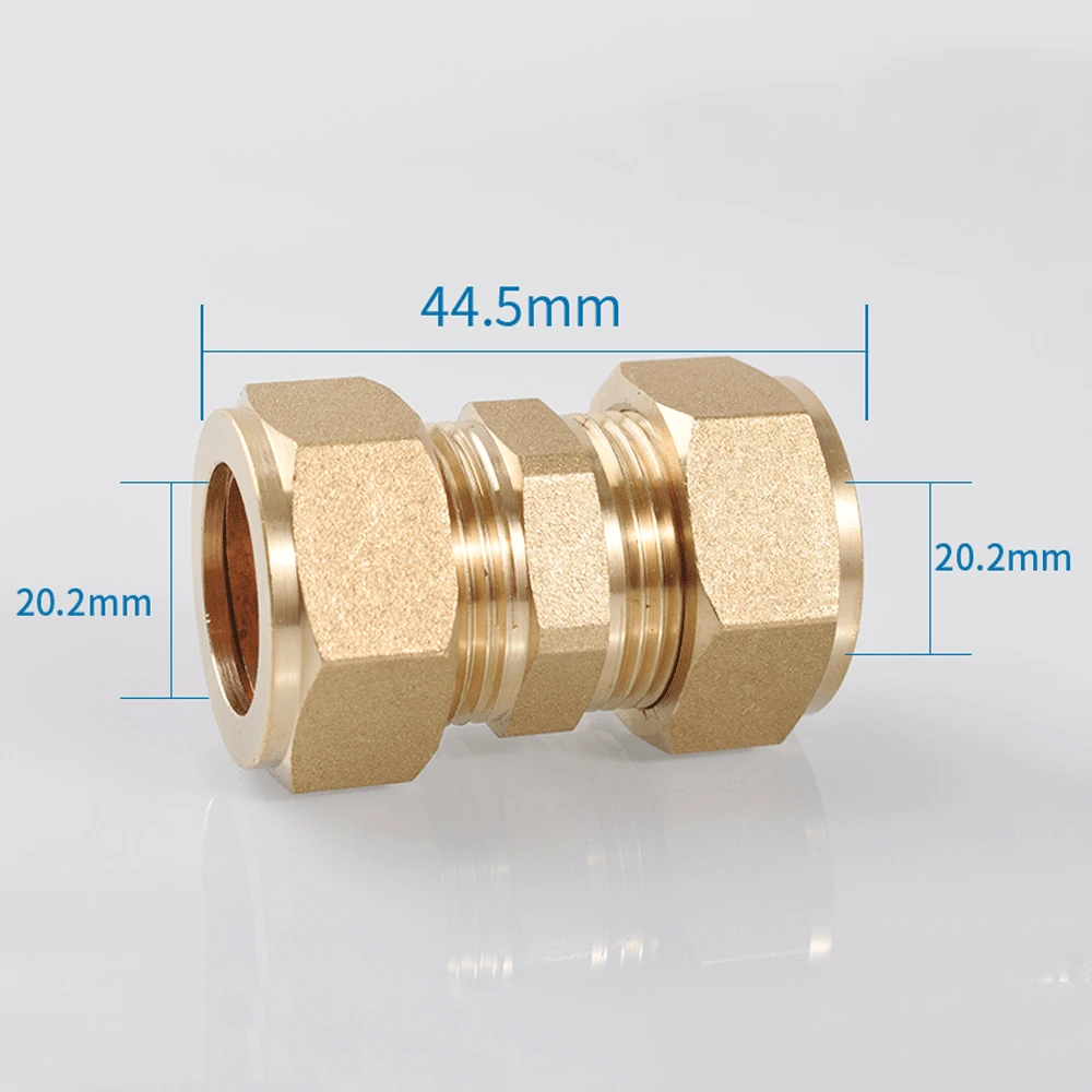 GASHER Messing-Kompressionsverschraubung 10 Mm X 10 Mm – 10 Stück, Für Rohre, Max. 1 MPa, -54