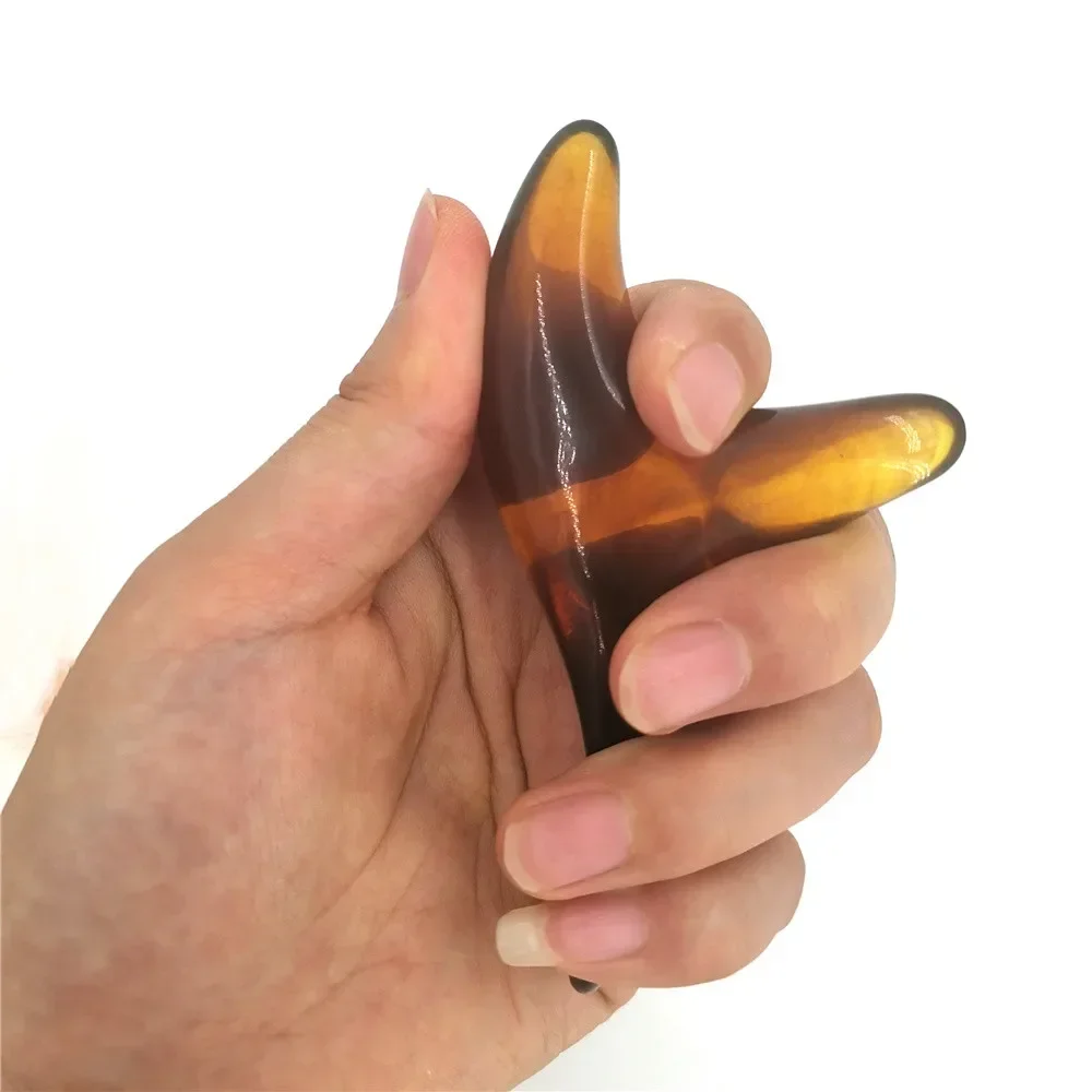 Massage Tool Amber Resin Gua Sha Scraper Board Slimming For Face Neck Skin Lifting Wrinkle Remover Beauty Body Massage SPA Tool