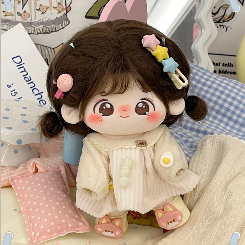 Gonna piccola in peluche per vestiti per bambole in cotone da 20 cm Caldo inverno Ragazze carine Vestito cosplay Burattino di peluche da collezione ACC Giocattoli regalo per bambini