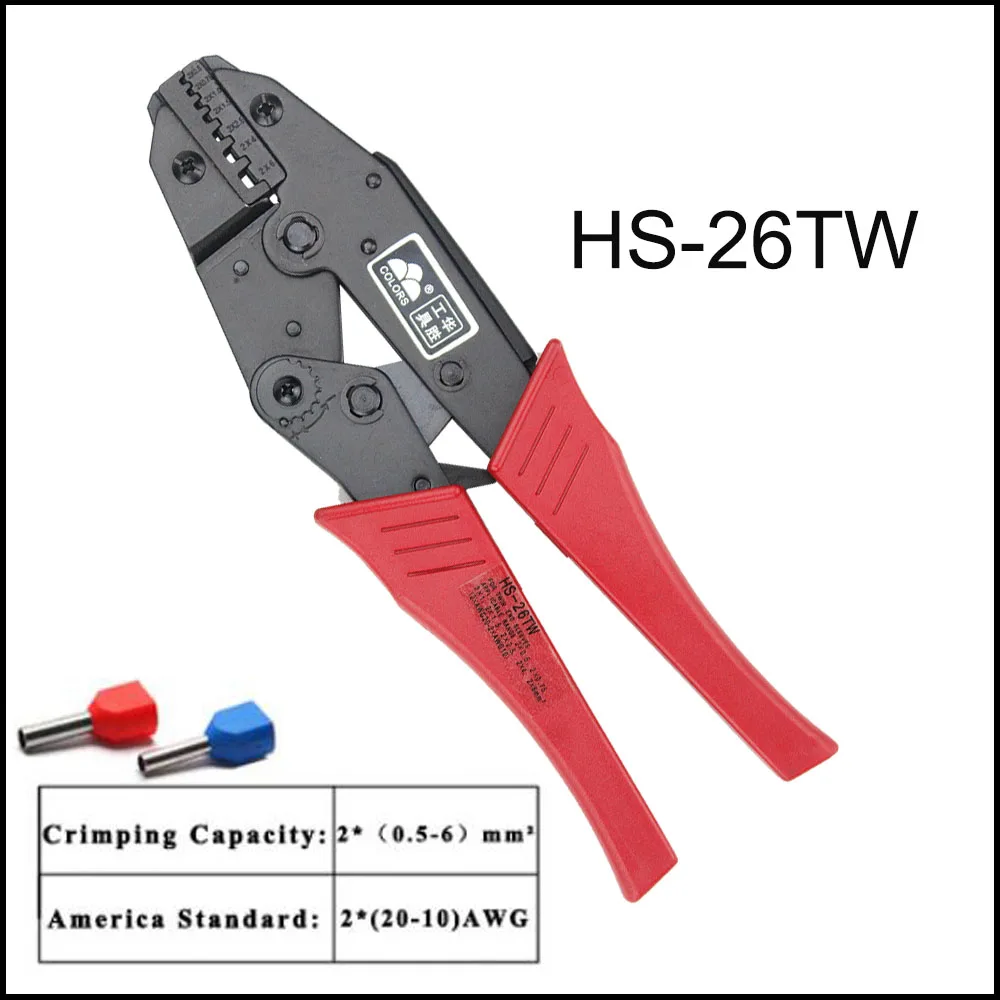 

HS-26TW инструмент, кусачки, Храповые Обжимные щипцы, изолированные и неизолированные наконечники