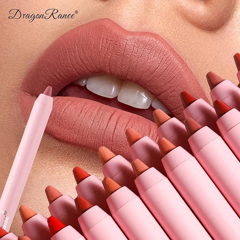 

Non-stick Cup Lip Liner Pen Waterproof Matte Lipstick Velvet Nude Lip Cosmetic Beauty Lips Contouring Pencil Long Lasting Makeup