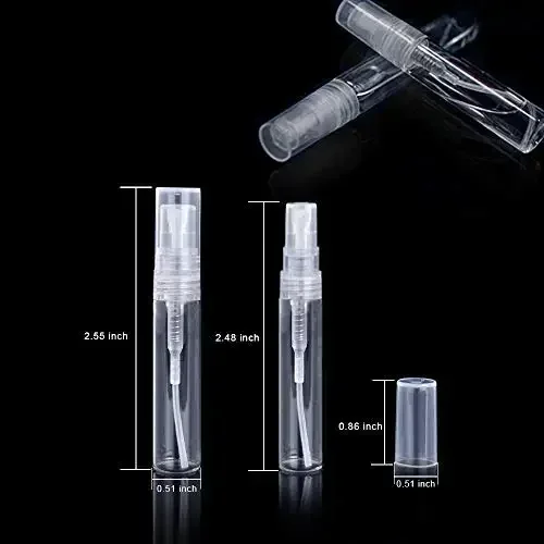 10pcs x 5ml/3ml/2ml Mini Clear Plastic Spray Bottles Container Empty Cute Perfume Atomizer for Travel Essential Perfume Liquid