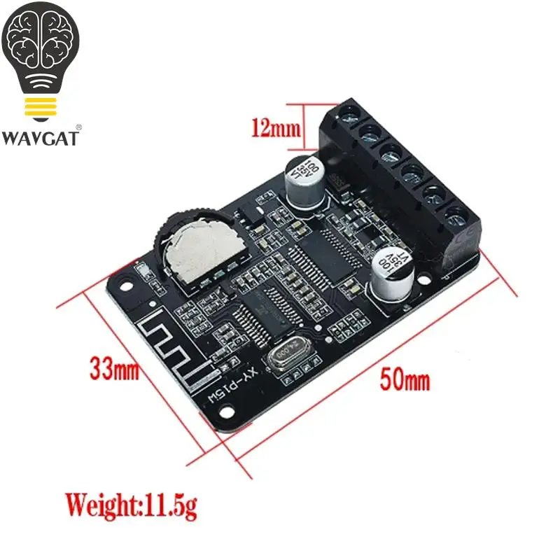 10W/15W/20W/30W/40W Stereo Bluetooth Power Amplifier Board 12V/24V High Power Digital Amplifier Module XY-P15W