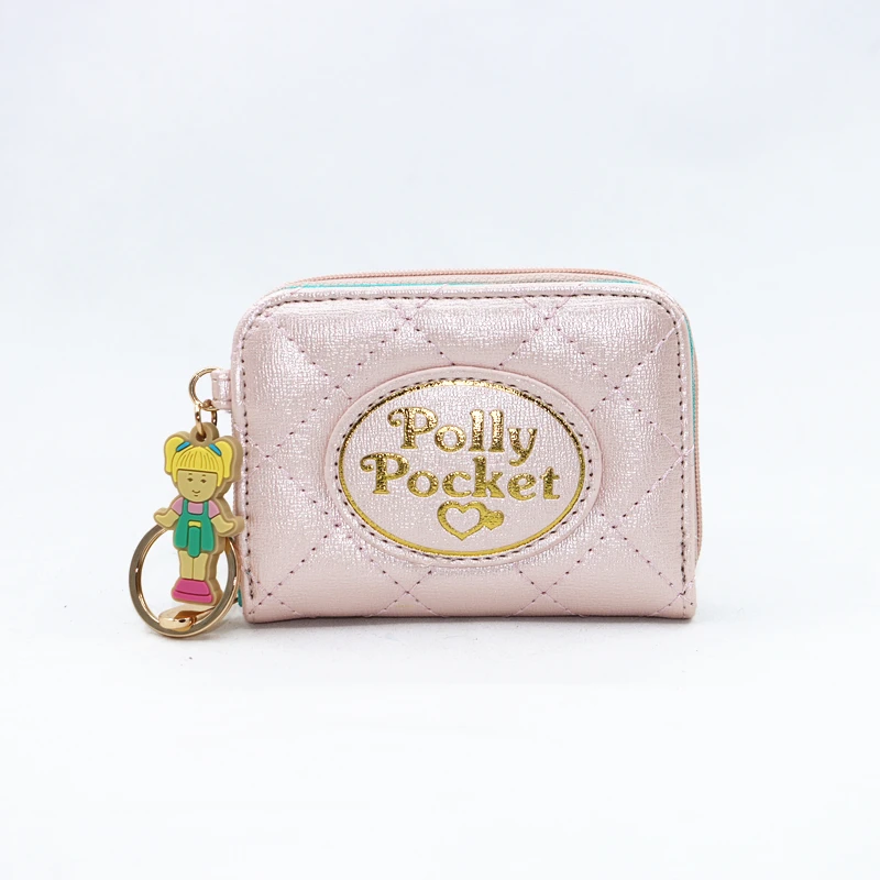 Cute Dolls Walle PU cute cartoon student zipper handbag multi-card folding daily pocket walle