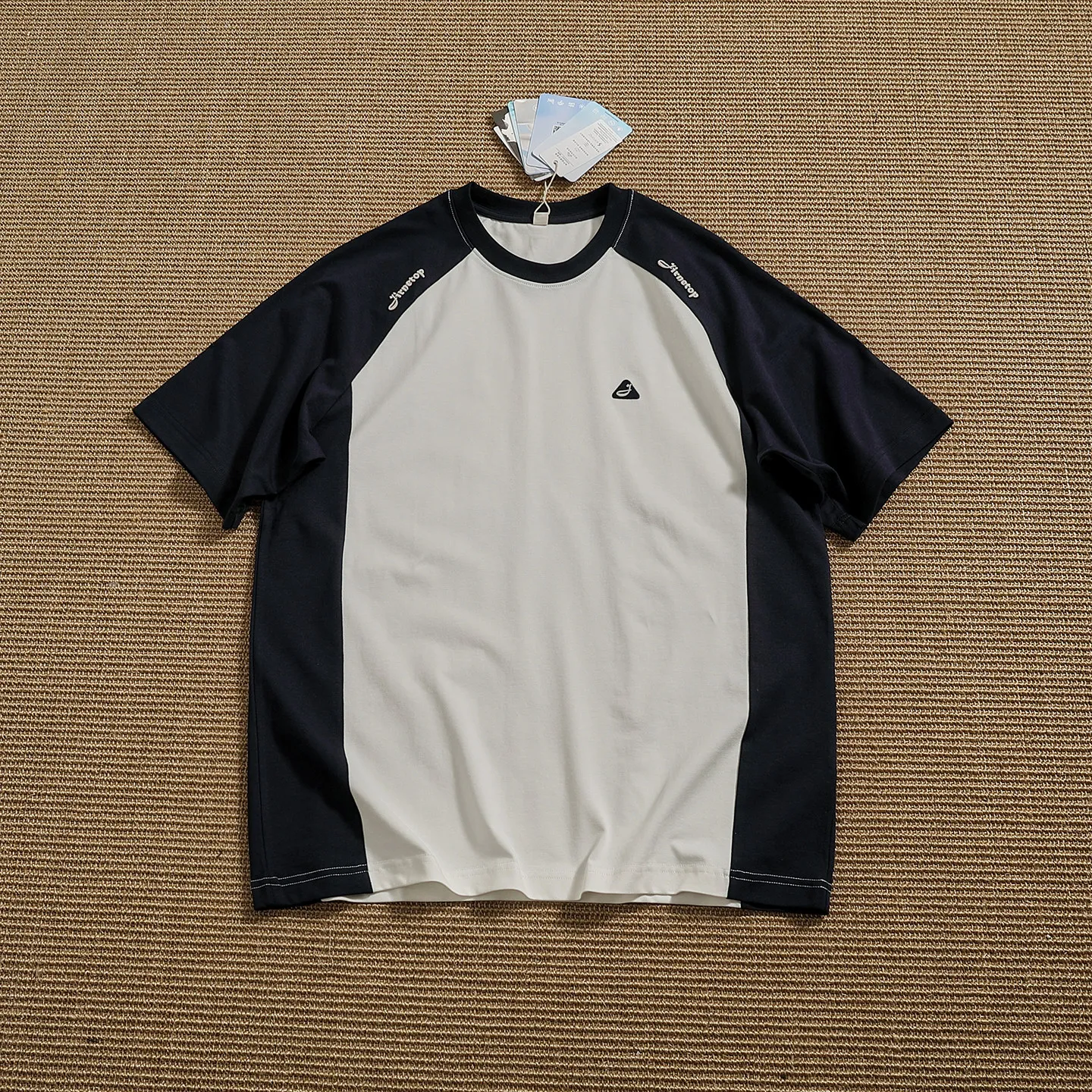 Summer New Short Sleeve O-neck Cool Feeling Sun-protective Embroidery T-shirt Men's 74% Cotton Quick Drying Casual Sports Tops