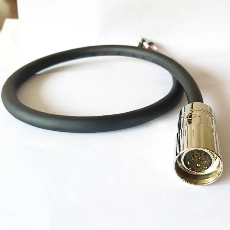 Encoder shielded cable (8 + 1) core cable aviation plug connector fixed installation shielded cable(1pcs)