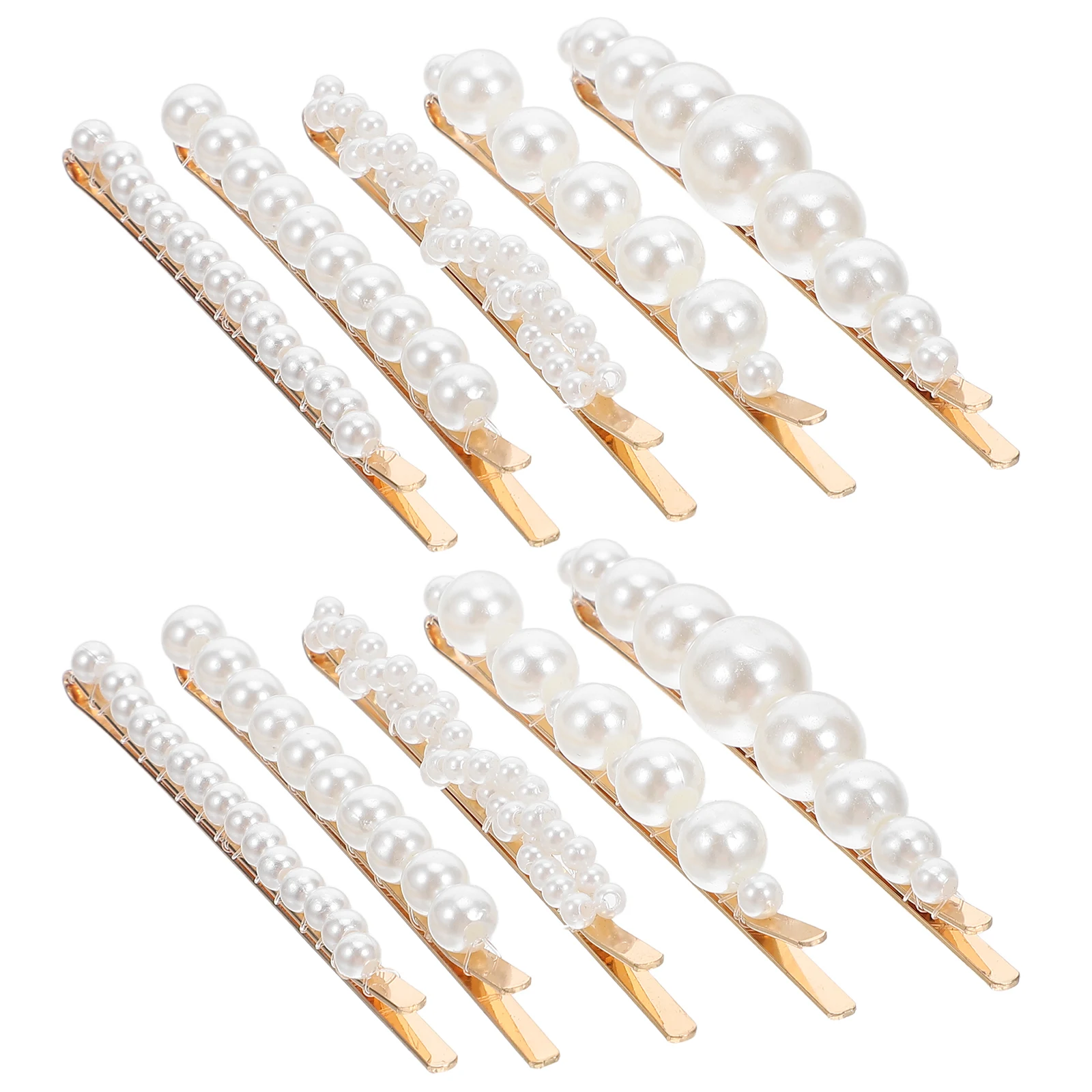 

10pcs Pearl Bobby Pin Set Stylish Hair Clips Elegant Hairpins For Women Girls Durable Copper Material Party Banquet