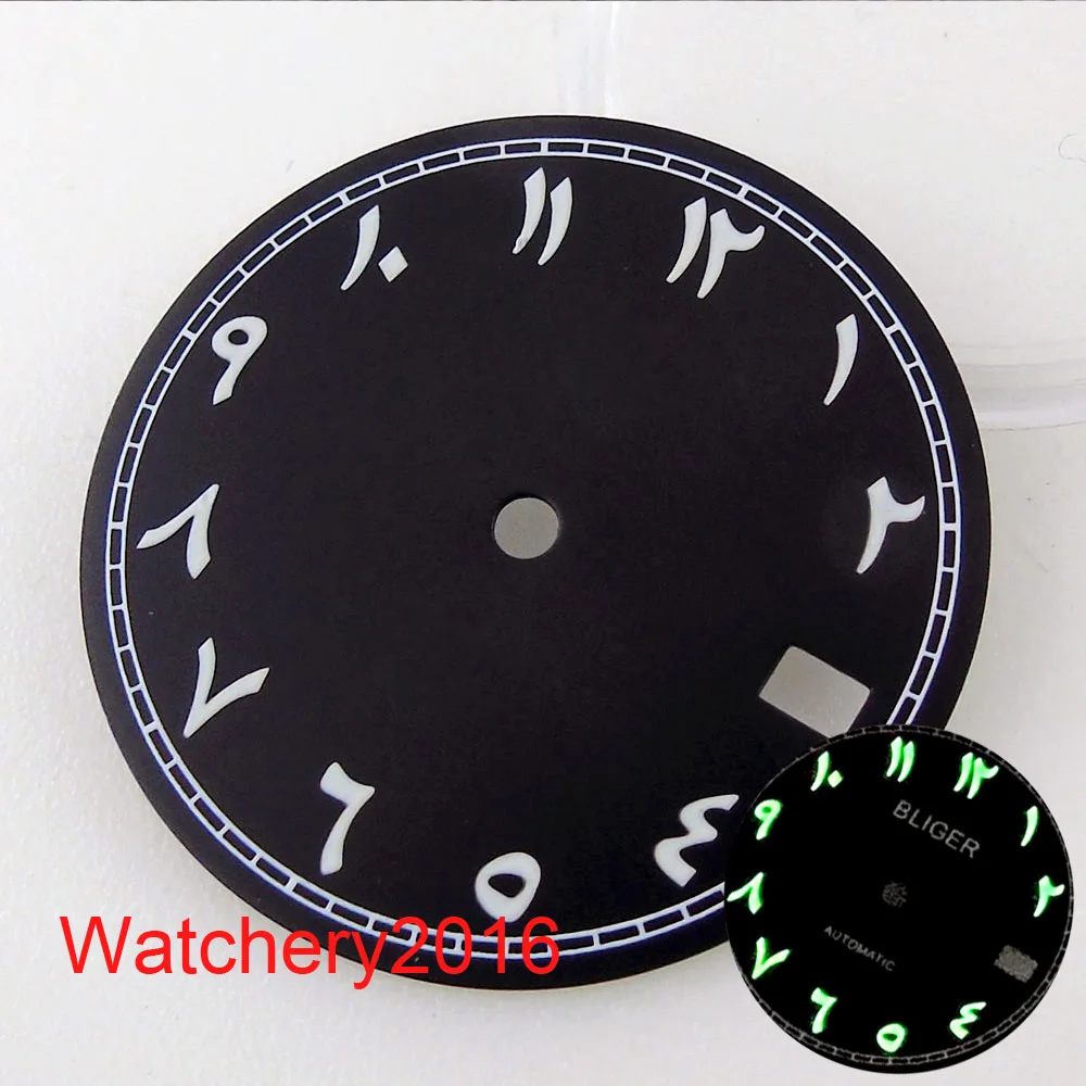 29mm Luminous Watch Dial Face Purple Pink Green Sky Blue Fit NH35A NH36A Automatic Movement Mens Watches