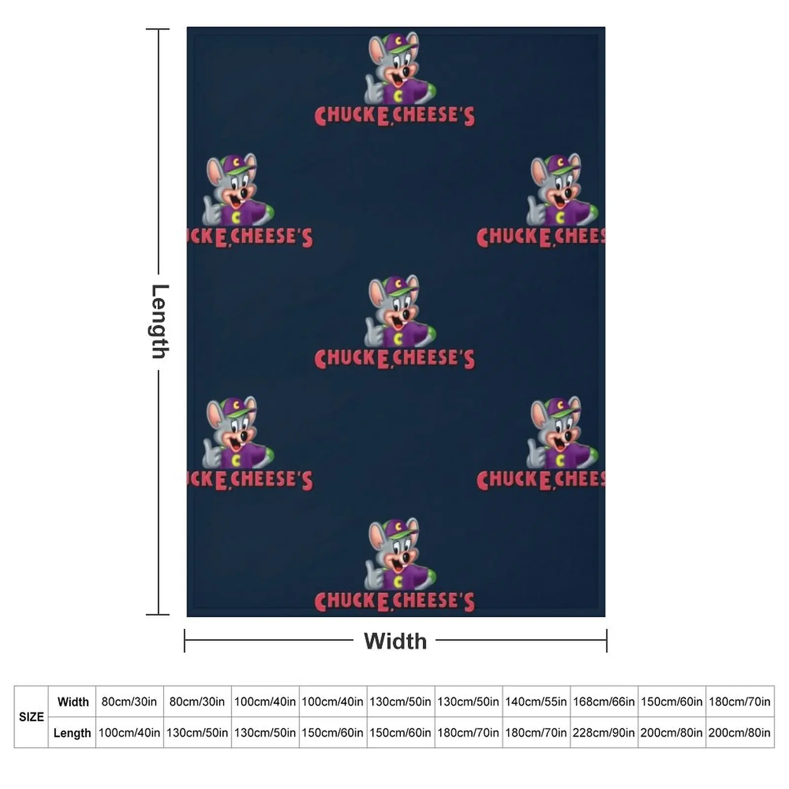 Chuck E. Cheese_amp_x27_s Throw Blanket valentine gift ideas Large Stuffeds Extra Large Throw Blankets