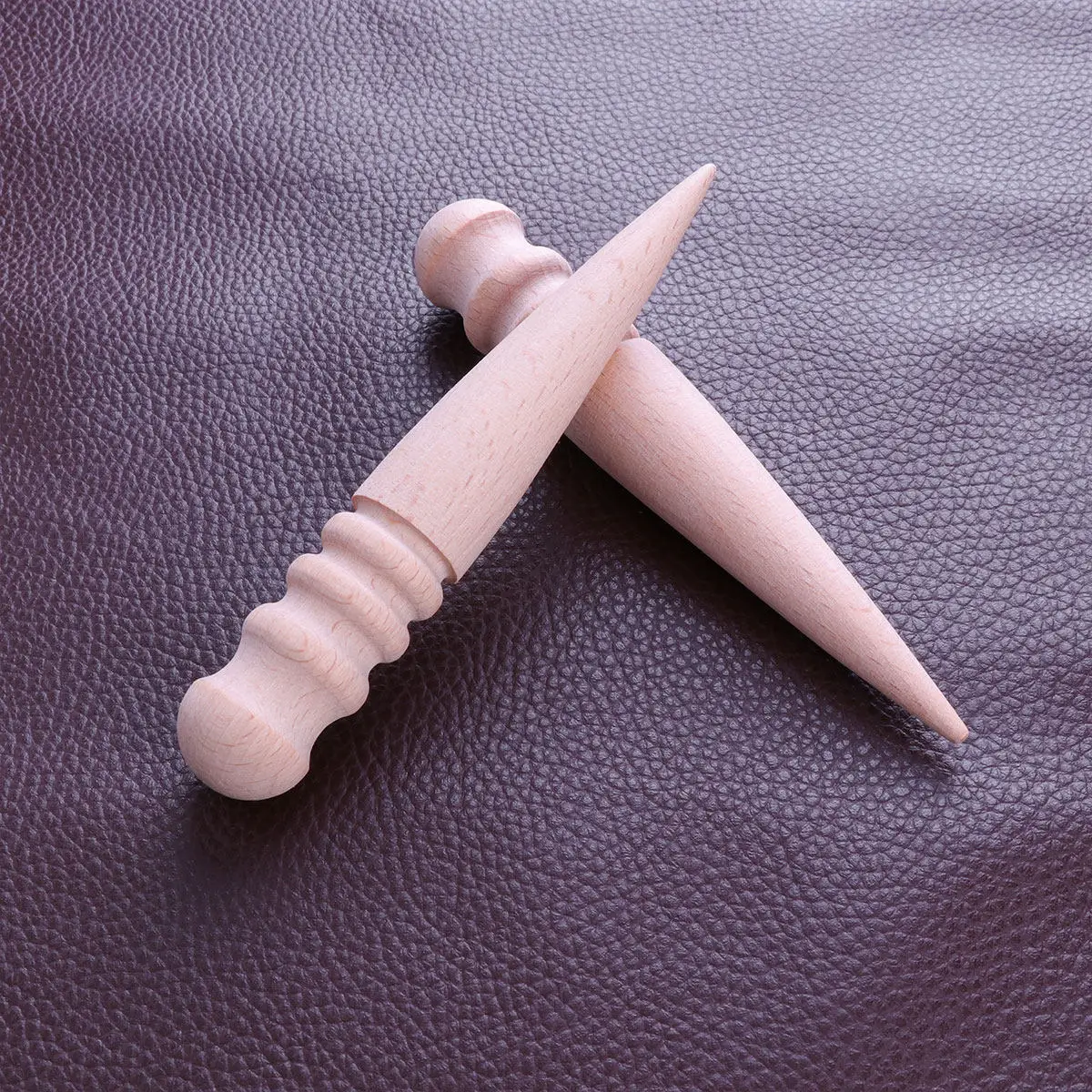 

10Pcs Polish Rods Premium Hard Wood Burnisher Set Polishing Slicker for Crafting Finishing Holsters Sheaths