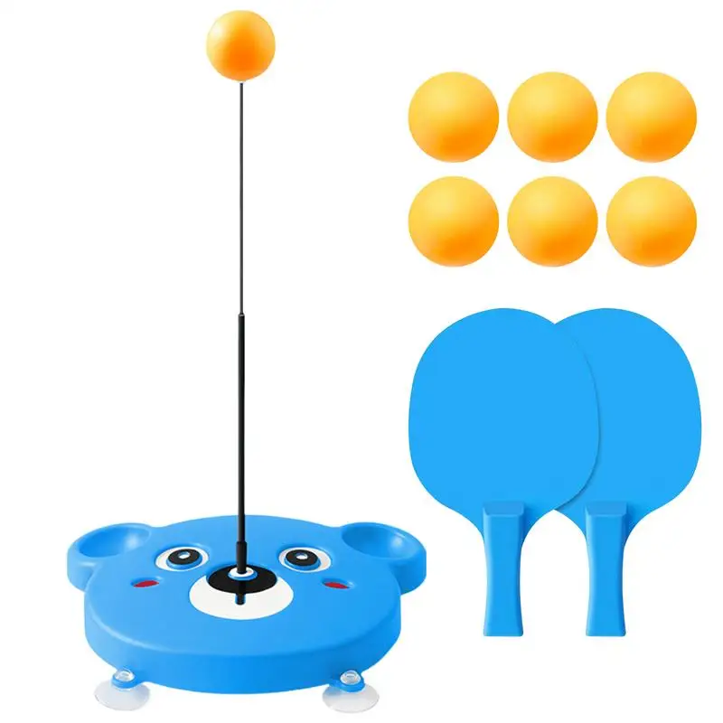 Table Tennis Trainer Adjustable Height Portable Table Tennis Trainer Table Tennis Training Machine Soft Shaft Sucker Pong Ball