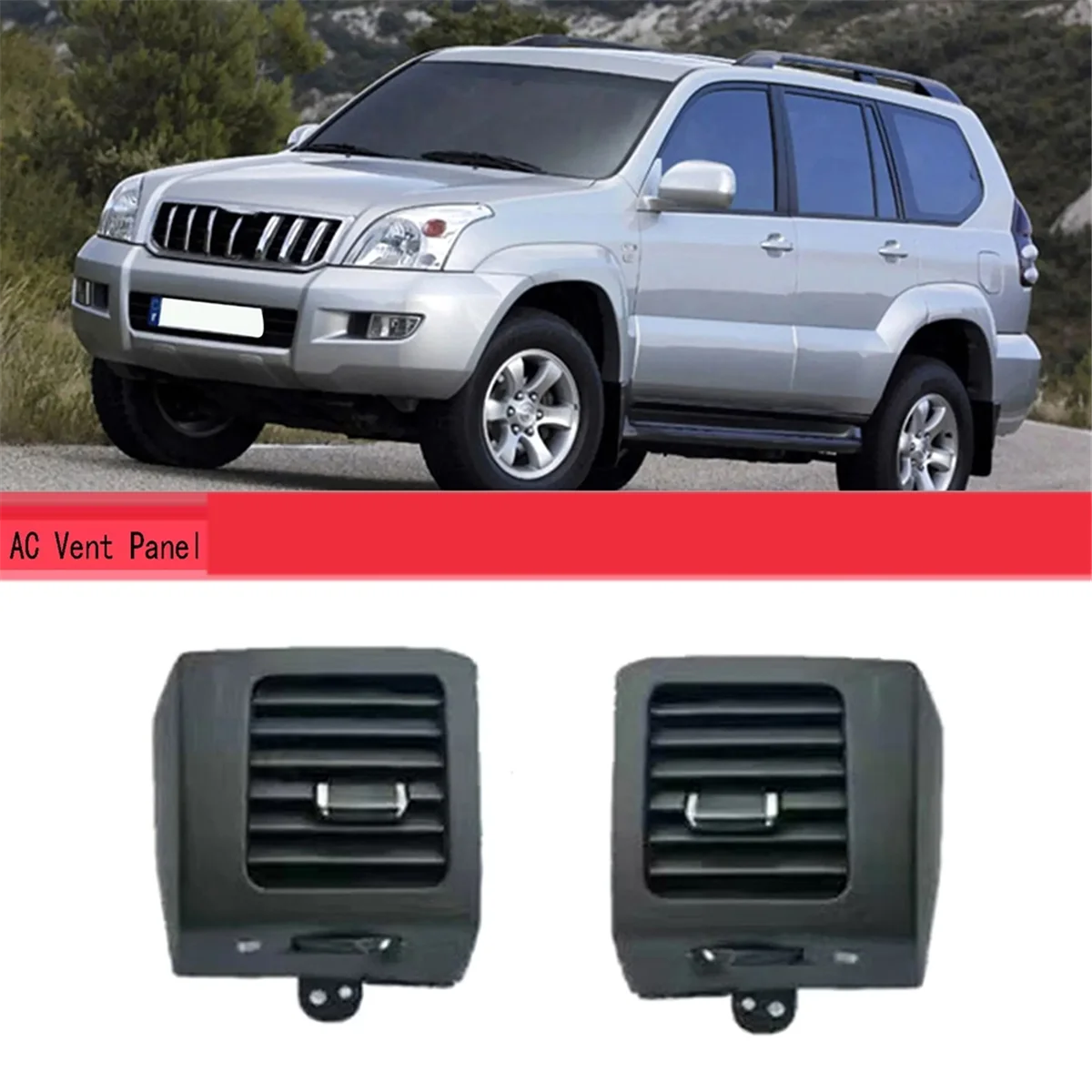 

Black Dashboard Air Vent Outlet for Land Cruiser Prado 120 GX470 03-09 Air Conditioning Conditioner Grille