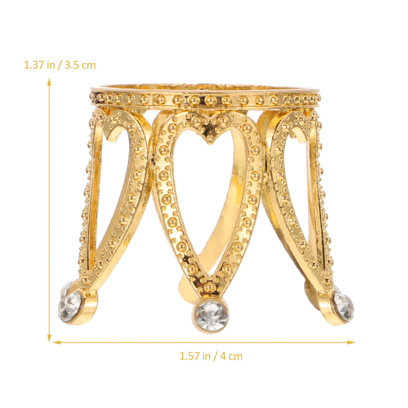 2Pcs Crystal Ball Display Base Crown Style Zinc Alloy Pedestal Elegant Simple Design for Crystal Sphere Stone Home Decor