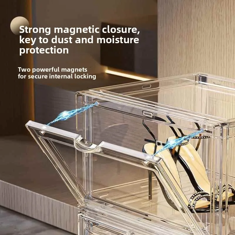 Transparent Acrylic Shoe Box Drawer Style Storage Cabinet Organizer for Sneakers And Shoes Space Saving Plastic Shoe Box