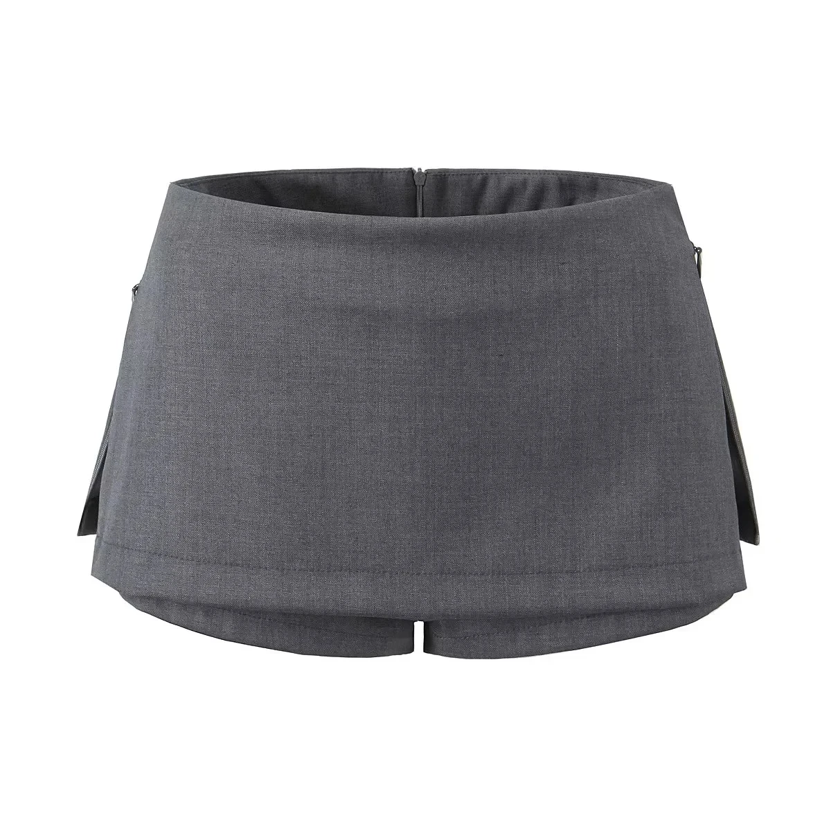 Low-Waist Side Zipper Suit ort Skirt Women's Trendy Anti-Light Leotard  Skirt Commute Sle Pure Color Other Material