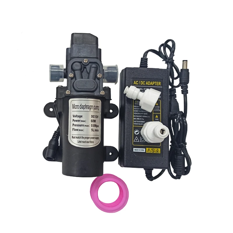 Booster Mist Pump 12V DC 110 PSI Water Self-Priming With Power Adapter For Swimming Pool Garden Spryaer Irrigation System
