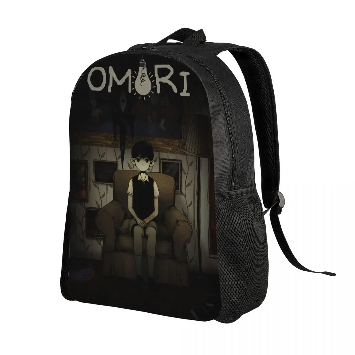 Omori Play Game Mochilas para Mulheres e Homens, Escola, Estudante Universitário Bookbag, Fits 15 "Laptop Bags