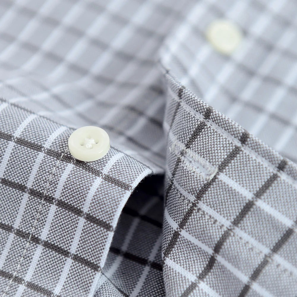 Classic Embroidered Striped Cotton Blend Long Sleeve Shirt for Men - Regular Fit, - Machine Washable, Spring/Fall Weekend Casual