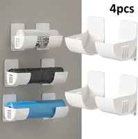 4pcs Kitchen Trash Bag Rack Wall Mounted Trash Bag Waste Bag Roll Holder Dispenser Kitchen Bathroom Storage Organizer Shelf