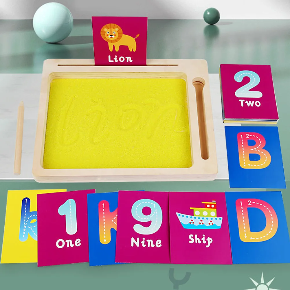 Sand Painting Toy Set Toys for Babies Tray Writing Letters Trays Classroom Table Early Childhood Learning Paper Pre School Baby