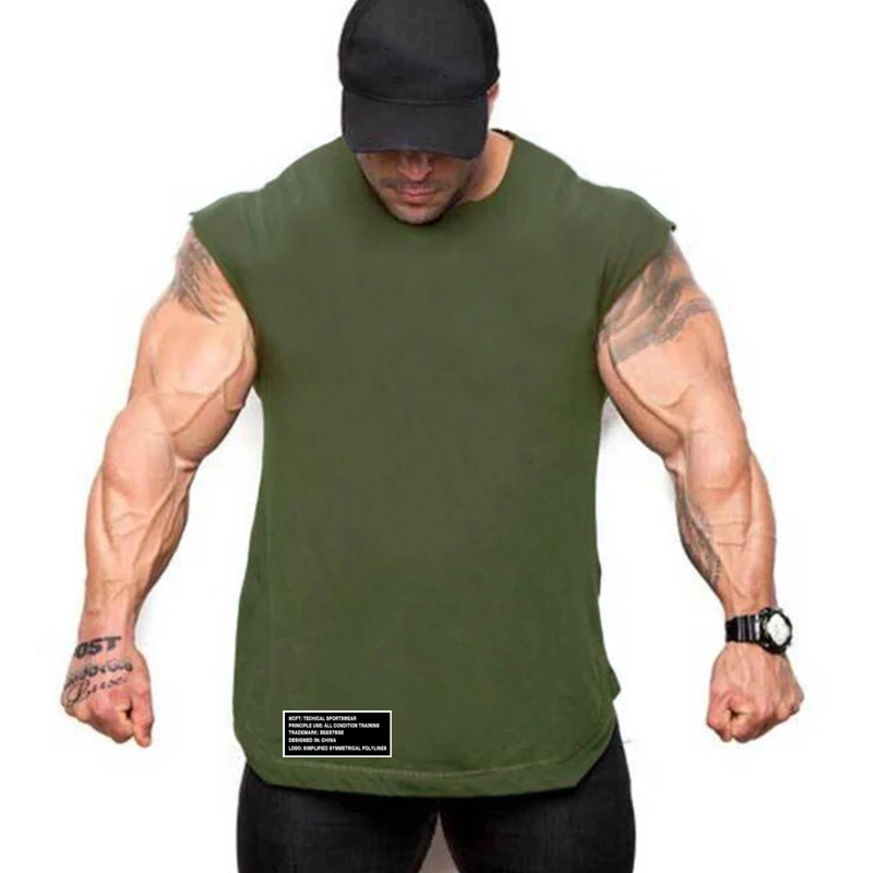 Hot Selling Fitness Clothing Gym Tank Top Men's Casual Bodybuilding Stringer Fashion Workout Singlets Muscle Sleeveless Shirts