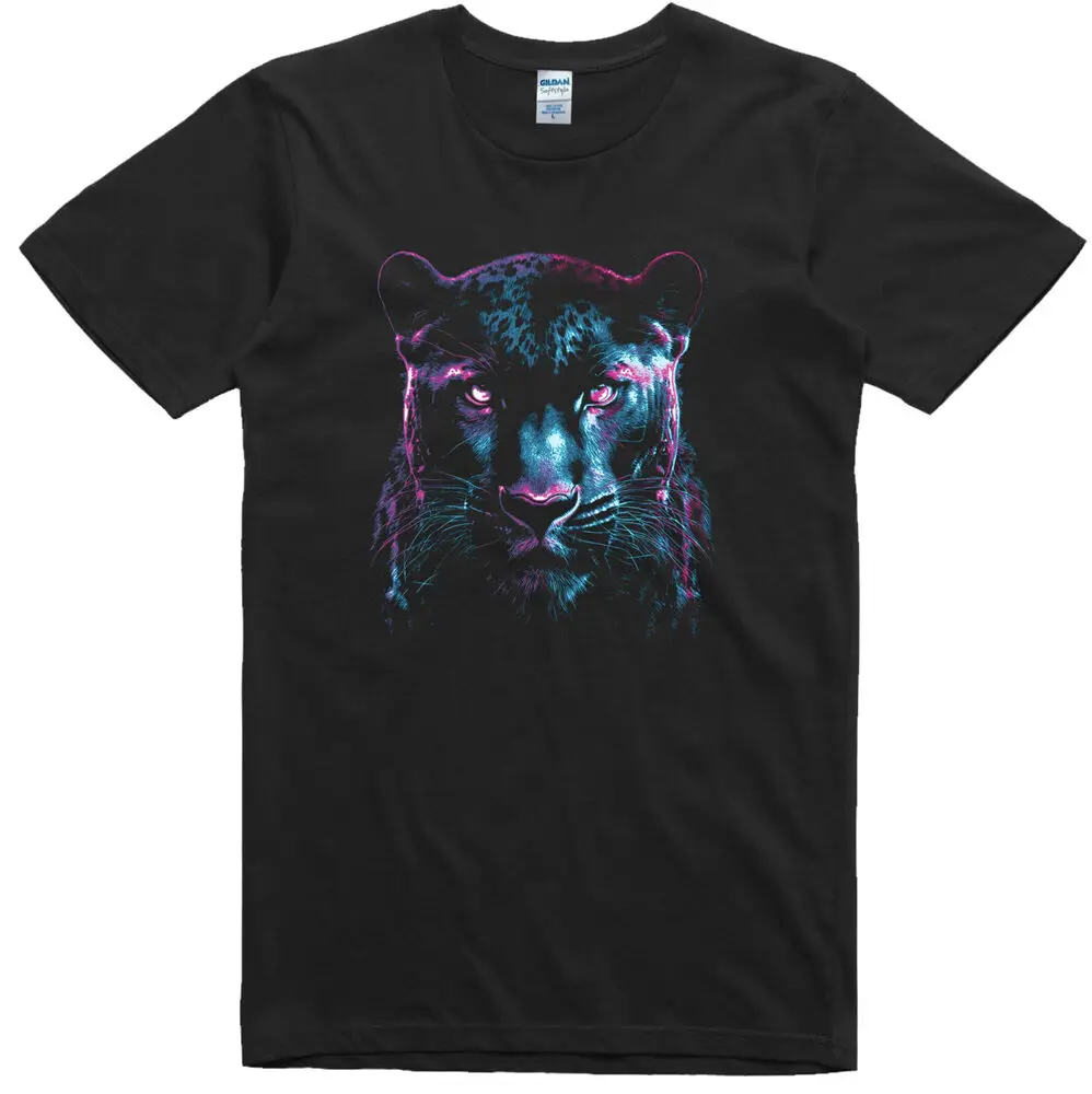 Panther Hommes T Shirt Imprimé Coupe Standard 100% Coton T-Shirt  tops Unisex Summer Short Sleeve