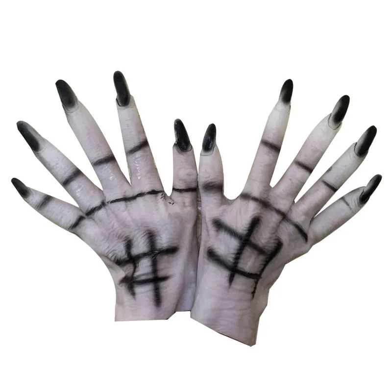 Fashion Halloween Show Cosplay Dressing Props Ghost Gloves Horror Tricks Scary Devil Vampire Monster Wolf Claw Festival