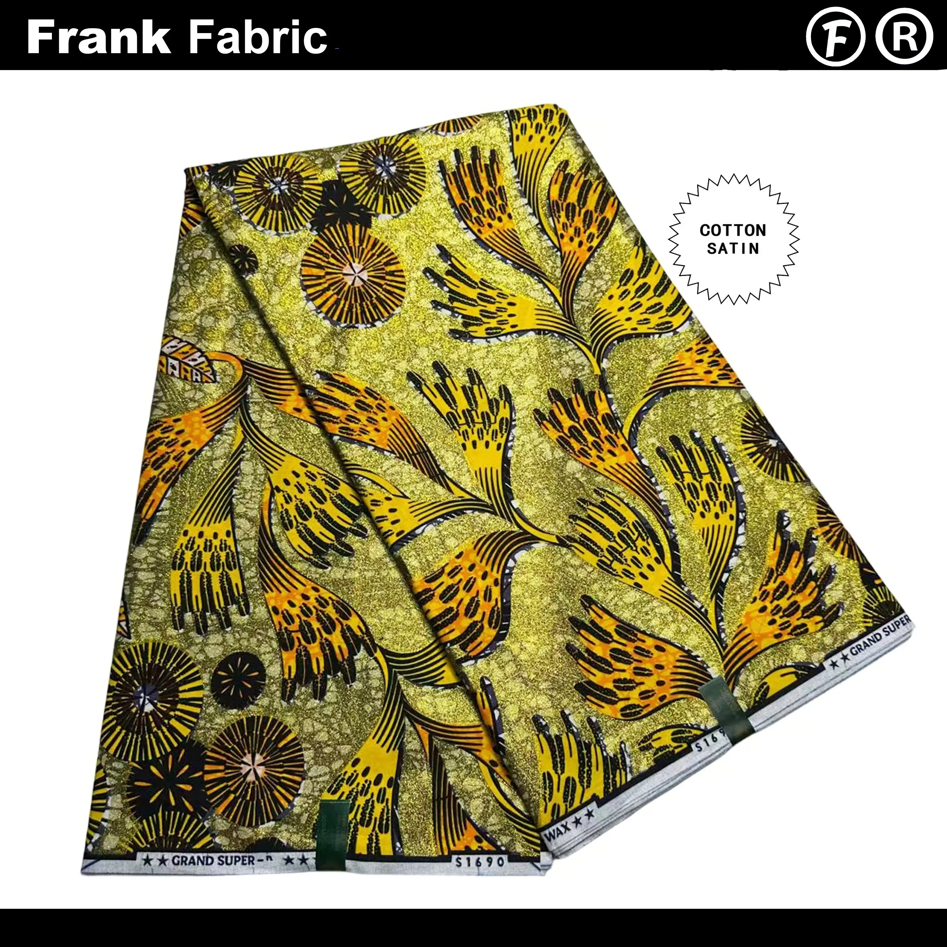 

Certified Grand Super African Glitter Wax Prints Fabric 100 Cotton Authentic Dutch Ankara Dye Fabrics For Sewing VLSG0825.010