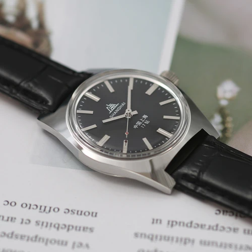 Imagen 2 del producto Reloj mecánico Shanghai 7120 de cuerda manual para hombre, reloj de negocios Retro de 36mm, aspecto clásico Simple
