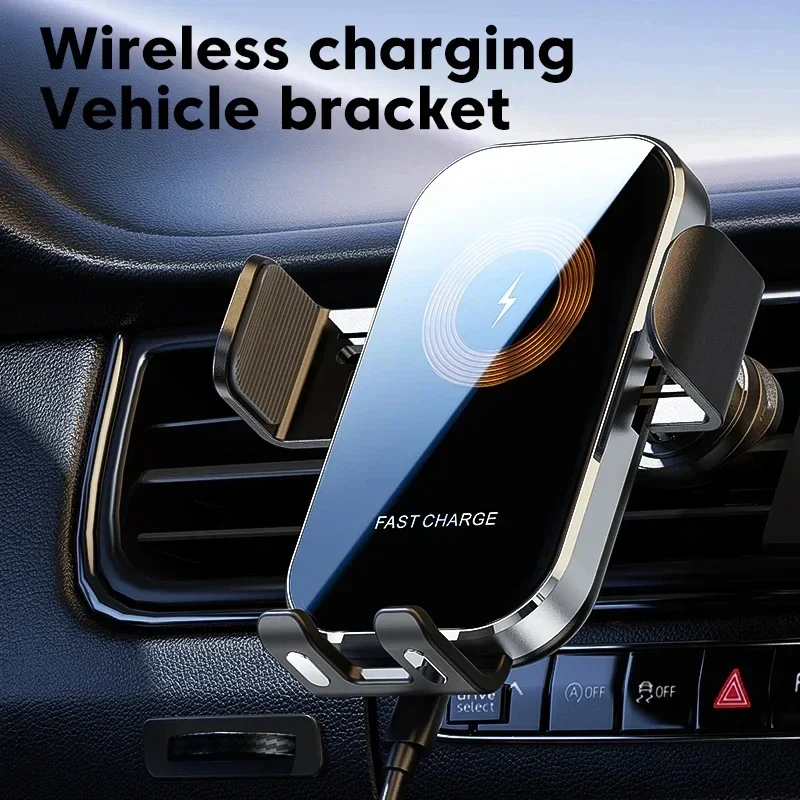 New Car Phone Holder with Wireless Charger Auto Stand 15W Fast Charging For iPhone Xiaomi Samsung Intelligent Sensing