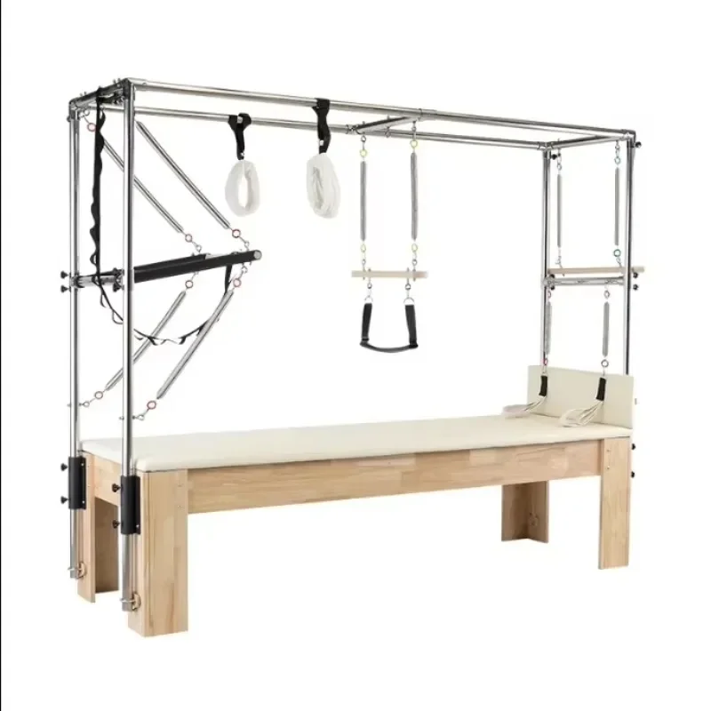 

XMSJ Commercial & Home Use Pilates Reformer, Maple Wood Core Bed With Box Packing For Gym