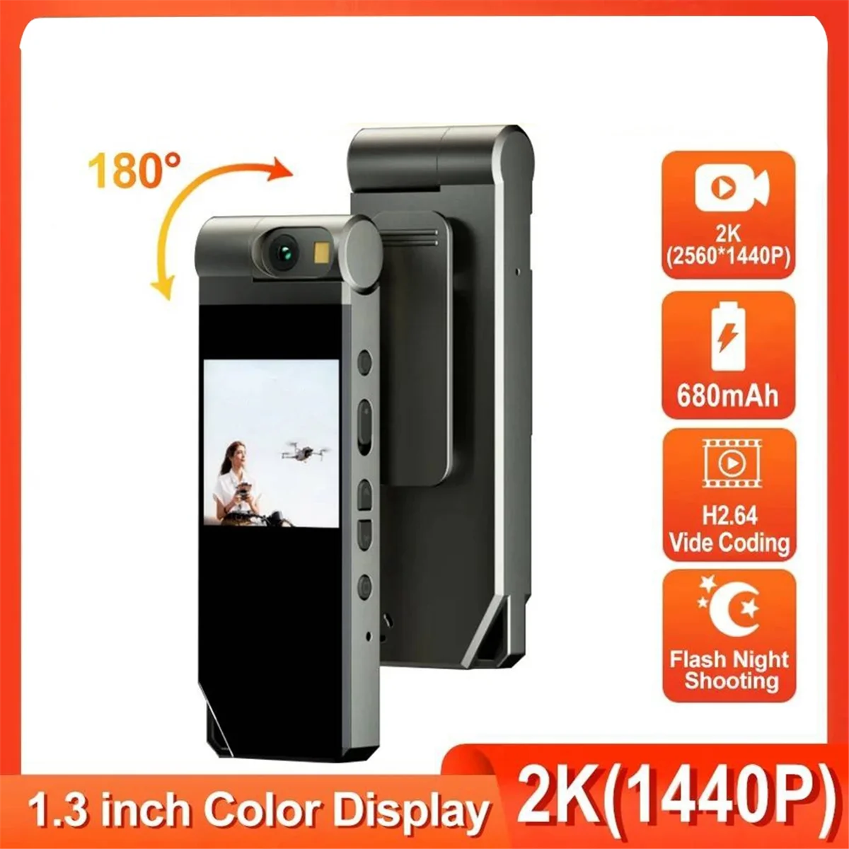 

SWXF B40 Мини-камера 2K Портативный цифровой видеорегистратор Корпусная камера Рекордер ночного видения Видеокамера Металлическая камера безопасности B