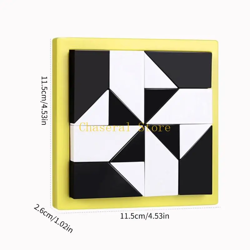 E7CE Treinamento lógico Toy Block Wooden Block Puzzle Creative Mind Challenge Desenvolvimento Sensorial Puzzle Game for