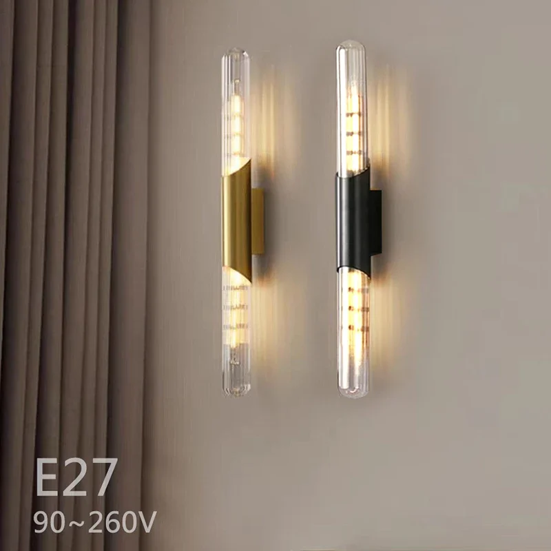 2025 Nordic Luxury Wall Lamp E27 Bulb Is Used For Bedroom Mirror Stairs Bedside Wall Paintings Comfortable Lighting Decorative L