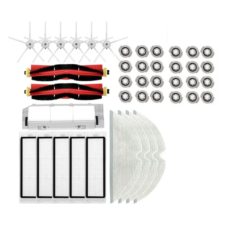 ABLE-42Pcs acessórios ultra duráveis para xiaomi roborock s5max t7pro t6 varrendo acessórios robóticos