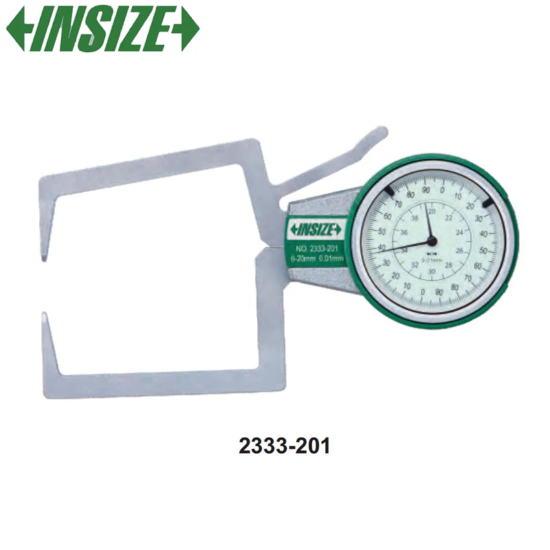 Insize External Dial Caliper Gages,range 0-20mm graduation 0.01mm,2333-201