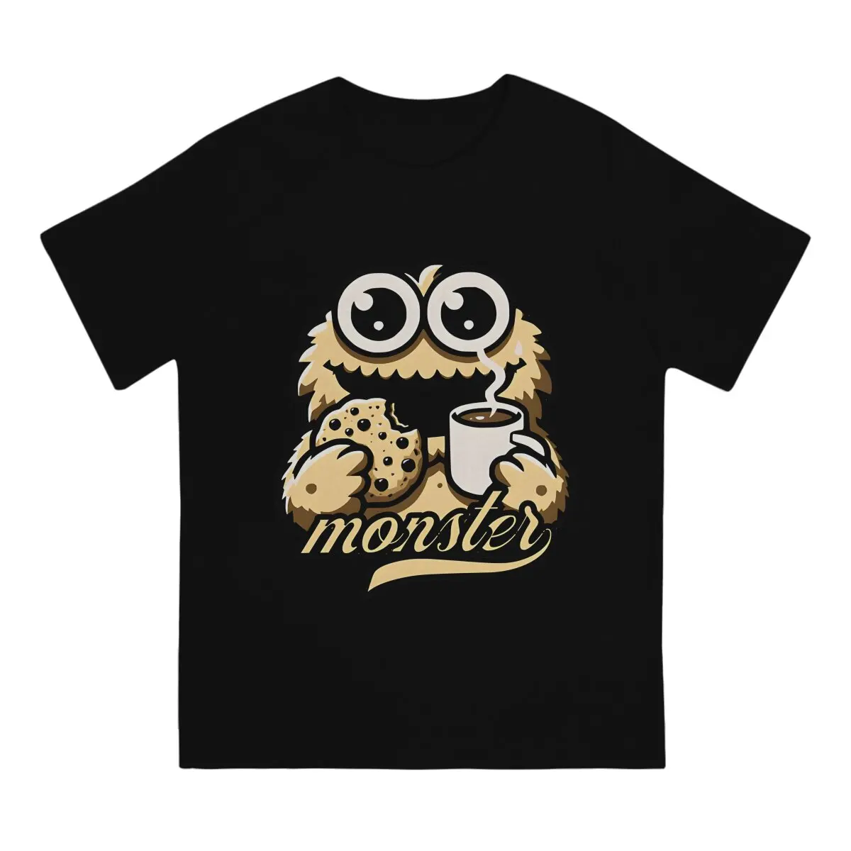 Yummy Unique Polyester TShirt Cookie Monster Cartoon Top Quality Hip Hop Graphic  T Shirt Stuff