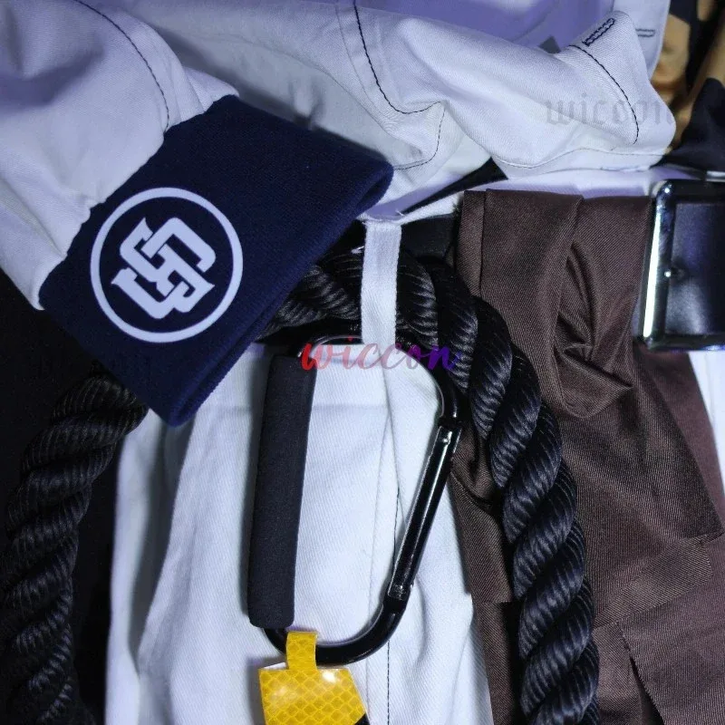 FC6Game Zenless Zone Zero Ben Bigger 코스프레 의상 남성용 화이트 코트 자켓 작업복 Ben Bigger Cosplay Plus Size Halloween @FC8!