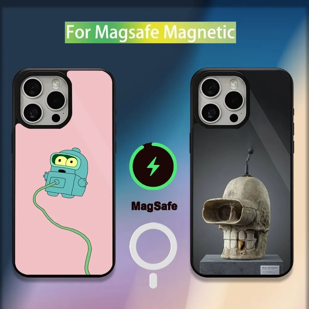 F-Futurama Funny B-Bender Phone Case For iPhone 16,15,14,13,12,11,Plus,Pro,Max,Mini Magsafe Magnetic Wireless Charging