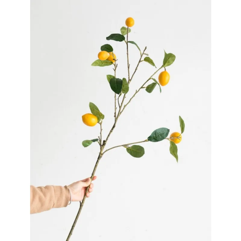 Künstlicher Zitronenbaum für den Frühling, Simulierter Baum mit Früchten, Künstliche Pflanzen, Zitronenzweige für Garten, Balkon, Heim und Büro, Deko-Topfpflanze