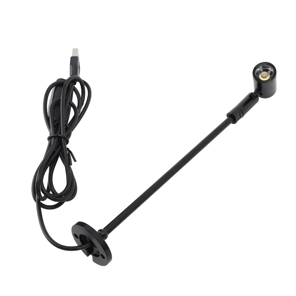 Bright 5V Standing Cabinet Spotlight USB Powered Aluminium Body LED Spotlight Adjustable Mini Spotlight Lamp Arts Painting