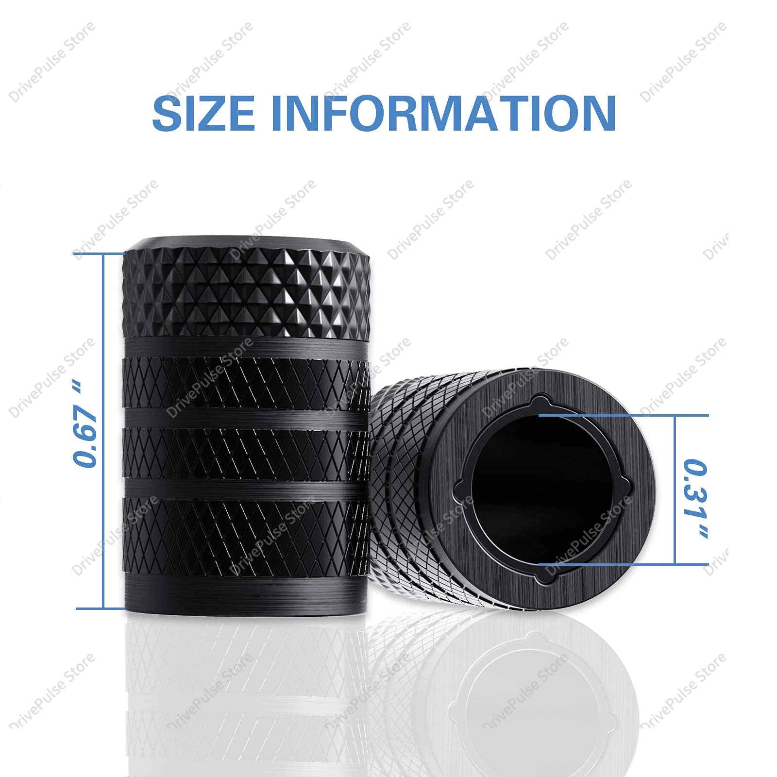 4PC Aluminum Valve Stem Caps - Universal Dust-Proof Tire Accessories for Cars, Trucks, SUVs & Motorcycles | Durable Alloy Cover