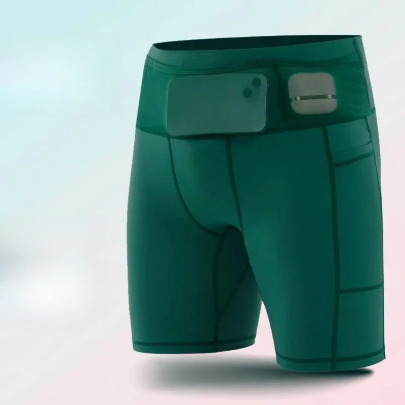 

Men's and Women's Marathon Quarter Running Shorts Sports Quick Dry Waist Pack Cycling Compression Pants Fitness