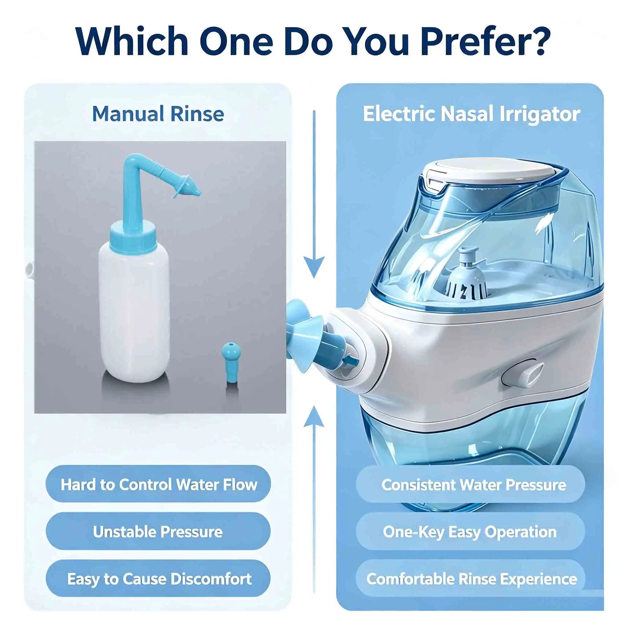 Electric nasal irrigator, COVID-specific nasal rinse solution, comes with 20 packs of COVID-specific salt. Specifically designed - view 5