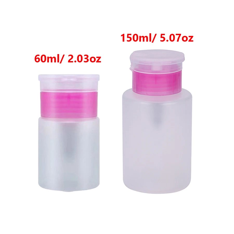 2-teiliges nachfüllbares Pumpspender-Set, 60 ml + 150 ml, für Nagellackentferner, Reiniger, Maniküre, Make-up-Werkzeug, tragbare Kosmetikflasche – Detail 7