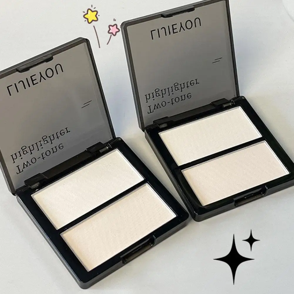 Bronzer Highlighter for Face Powder Texture Two-toned Contour Iluminador Natural Brighten Matte Nose Shadow Makeup Cosmetics ﻿