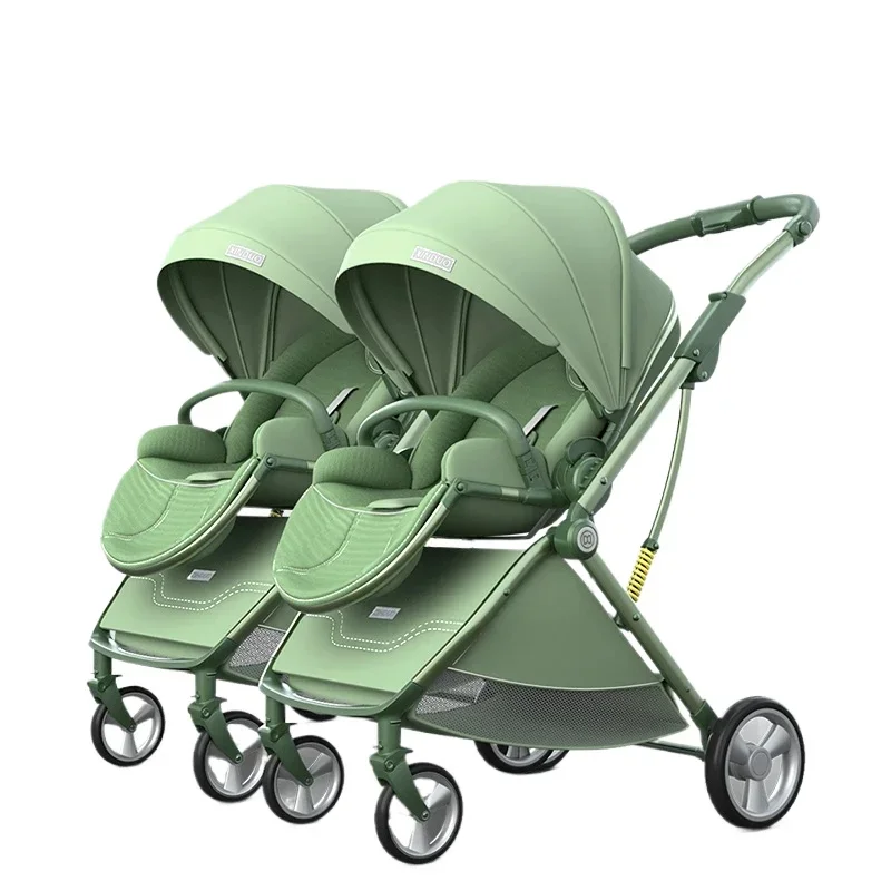 Separable twin baby stroller Two-way foldable baby stroller Lightweight High view twin baby Carriage Newborn stroller