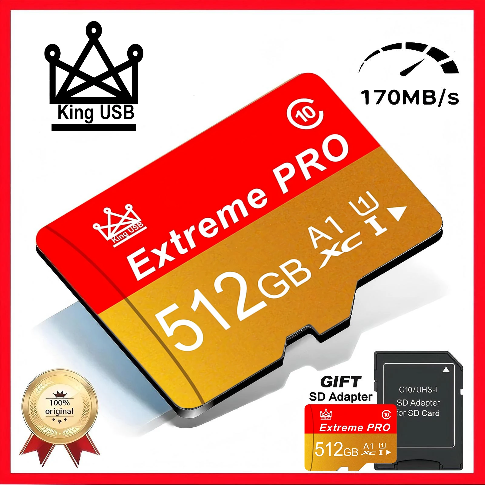 Micro TF/TF Memory Card 512GB 256GB 128GB 64GB 32GB Class A2-10 for Xiaomi PC - Flash Memory Microsd - Dropshipping